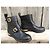 Botines Chloé de cuero negro con hebillas doradas - vista 2