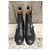 Botines Chloé de cuero negro con hebillas doradas - vista 3