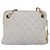 Chanel Vintage Zip Chain Matelassé Caviar Medium Bianco - vista 2