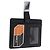 Saffiano PRADA Card Case Safiano leather Black Silver 2MC122 Auth BA14392A Silvery