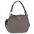 Bolso de hombro PRADA de cuero gris plata Auth 192752A Castaño