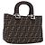 FENDI Zucca Canvas Handtasche Braun Silber Auth 192690A