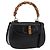Borsa a mano GUCCI Bamboo in pelle 2way Nero Oro 000 1364 0633 Auth bs36097V D'oro