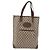 Borsa Tote GUCCI GG Supreme Web Sherry Line in PVC e pelle Beige Auth bs36101 - vista 13