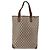 Borsa Tote GUCCI GG Supreme Web Sherry Line in PVC e pelle Beige Auth bs36101 - vista 2