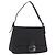 FENDI Zucchino Canvas Mamma Baguette Borsa a mano Nera Argento Auth BA14344 Nero