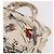 Borsa PRADA Canapa M in tela Ivory Gold Auth 192036A D'oro Crudo - vista 14