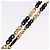 Collana a catena Christian Dior in metallo nero e oro Auth SW2535 D'oro - vista 10