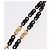 Collana a catena Christian Dior in metallo nero e oro Auth SW2535 D'oro - vista 11