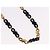 Collana a catena Christian Dior in metallo nero e oro Auth SW2535 D'oro - vista 3
