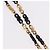 Collana a catena Christian Dior in metallo nero e oro Auth SW2535 D'oro - vista 5