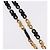 Collana a catena Christian Dior in metallo nero e oro Auth SW2535 D'oro - vista 6
