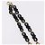 Collana a catena Christian Dior in metallo nero e oro Auth SW2535 D'oro - vista 7