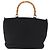 Borsa a mano GUCCI Bamboo in tela nero argento 000 1998 0540 Auth bs36165 - vista 13