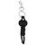 Porta-chaves GUCCI Metal Preto Prata Auth 192848M - vista 2