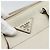 Borsa PRADA in pelle Avorio Argento Auth 192790 Crudo - vista 18