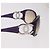 Occhiali da sole CHANEL COCO Mark in plastica Viola Argento CC Auth SW2593V Porpora - vista 6