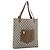 Borsa Tote GUCCI GG Supreme Web Sherry Line PVC Beige Oro Auth 192197 D'oro