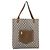 Borsa Tote GUCCI GG Supreme Web Sherry Line PVC Beige Oro Auth 192197 D'oro - vista 13