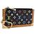 LOUIS VUITTON Monogram Multicolor Pochette Cles Carteira Preta M13664 Auth BA14342V Preto