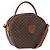 Céline Borsa CELINE Macadam Canvas PVC Pelle 2way Marrone Oro Auth 192234 D'oro