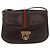 Borsa a tracolla GUCCI Web Sherry Line in pelle marrone e oro Auth 191902 D'oro - vista 13
