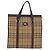 Borsa Tote Burberrys Nova Check in tela Beige Oro Auth bs36098 D'oro - vista 13