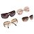 Occhiali da Sole Miu Miu Balenciaga YSL D&G Plastica Metallo 4 Set Marrone Oro Auth SW2630 D'oro