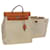 Hermès HERMES Herbag A Dos Backpack Canvas 2way Beige Silver Auth 189543 Argento  - vista 1