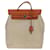 Hermès HERMES Herbag A Dos Backpack Canvas 2way Beige Silver Auth 189543 Argento  - vista 13