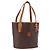 Céline Borsa a Spalla CELINE Macadam Canvas PVC Pelle Marrone Oro Auth ka5224A D'oro
