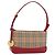 Bolsa BURBERRY Nova Check em Canvas Bege Dourado Auth 191905