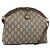 Borsa a Spalla GUCCI GG Plus Supreme PVC Beige Oro Auth gh2149 D'oro
