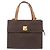 Céline Borsa CELINE Macadam Canvas PVC Pelle 2way Marrone Oro Auth 191900 D'oro - vista 13