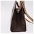 Céline Borsa CELINE Macadam Canvas PVC Pelle 2way Marrone Oro Auth 191900 D'oro - vista 4