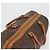Céline Borsa Boston CELINE Macadam Canvas PVC Pelle Marrone Oro Auth 186569 D'oro - vista 6