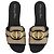 Dior Sandali Slide 30 Montaigne in Paglia 38 Nero Beige D'oro