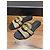 Dior Sandali Slide 30 Montaigne in Paglia 38 Nero Beige D'oro - vista 6
