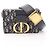 Borsa pochette Christian Dior Dior 30 Montaigne Beige Blu navy