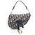 Borsa Saddle Christian Dior in blu navy e beige