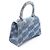 Borsa 2-Way Balenciaga HOURGLASS XS BB Monogram Blu - vista 2