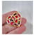 Broche Cœur Cristaux Vintage Yves Saint Laurent Rouge Violet Bijouterie dorée  - vue 4
