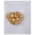 Broche Cœur Cristaux Vintage Yves Saint Laurent Rouge Violet Bijouterie dorée  - vue 6