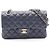 Borsa a tracolla Chanel Matelassé Double Flap Blu navy