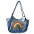 Autre Marque Borsa Tote in Cotone Virginie Darling Born to Shine Rosa Bianco Blu D'oro Giallo