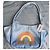 Autre Marque Borsa Tote in Cotone Virginie Darling Born to Shine Rosa Bianco Blu D'oro Giallo - vista 9
