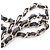 Borsa a tracolla Chanel Matelassé Double Flap Nero Bianco - vista 11