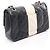 Borsa a tracolla Chanel Matelassé Double Flap Nero Bianco - vista 2
