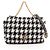 Borsa a tracolla 2-Way Chanel 19 Dixneuf Maxi Combination Hardware Houndstooth Nero Bianco
