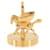 Hermès Hermes Cadena Charm ANNEE DE LA DANSE (2007) Pegasus Gold Golden  - Ansicht 1